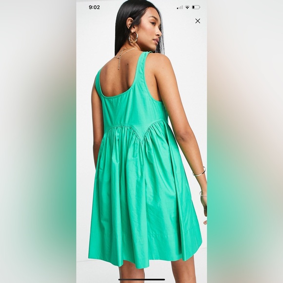 ASOS square neck mini smock sundress size 2! - Picture 2 of 5